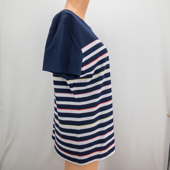 Croft & Barrow Short Sleeve Classic Tee Womens Size XL Navy Stripes EUC - Picture 6 of 10